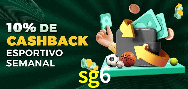 10% de bônus de cashback na sg6