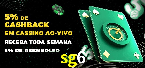 Promoções do cassino ao Vivo sg6